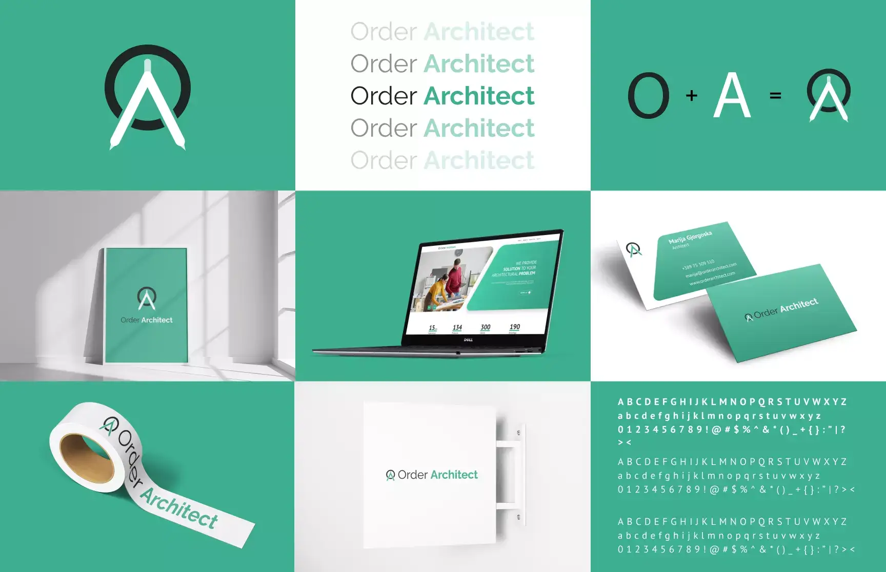 Minimalist branding and stationery for Order Architect studio