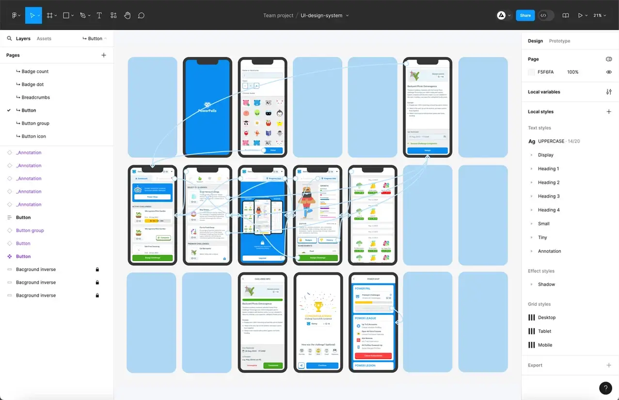 UX/UI Design service example interface