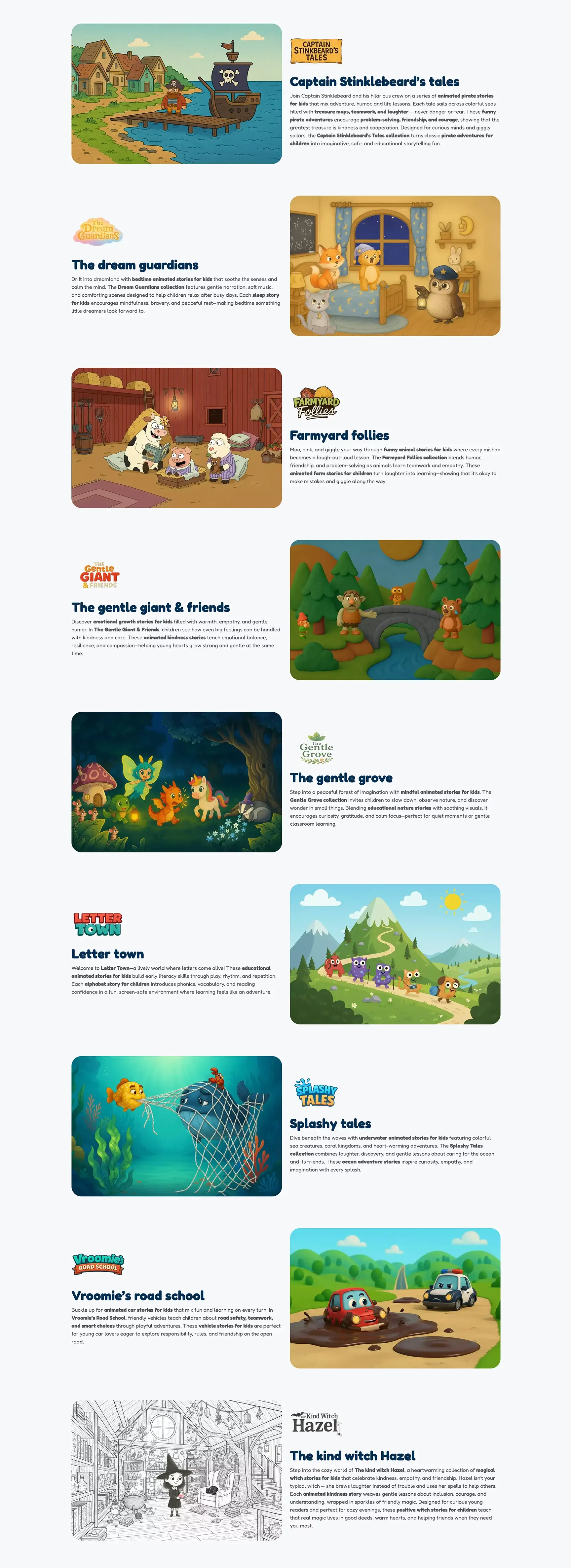 Laffari interactive story page UI design