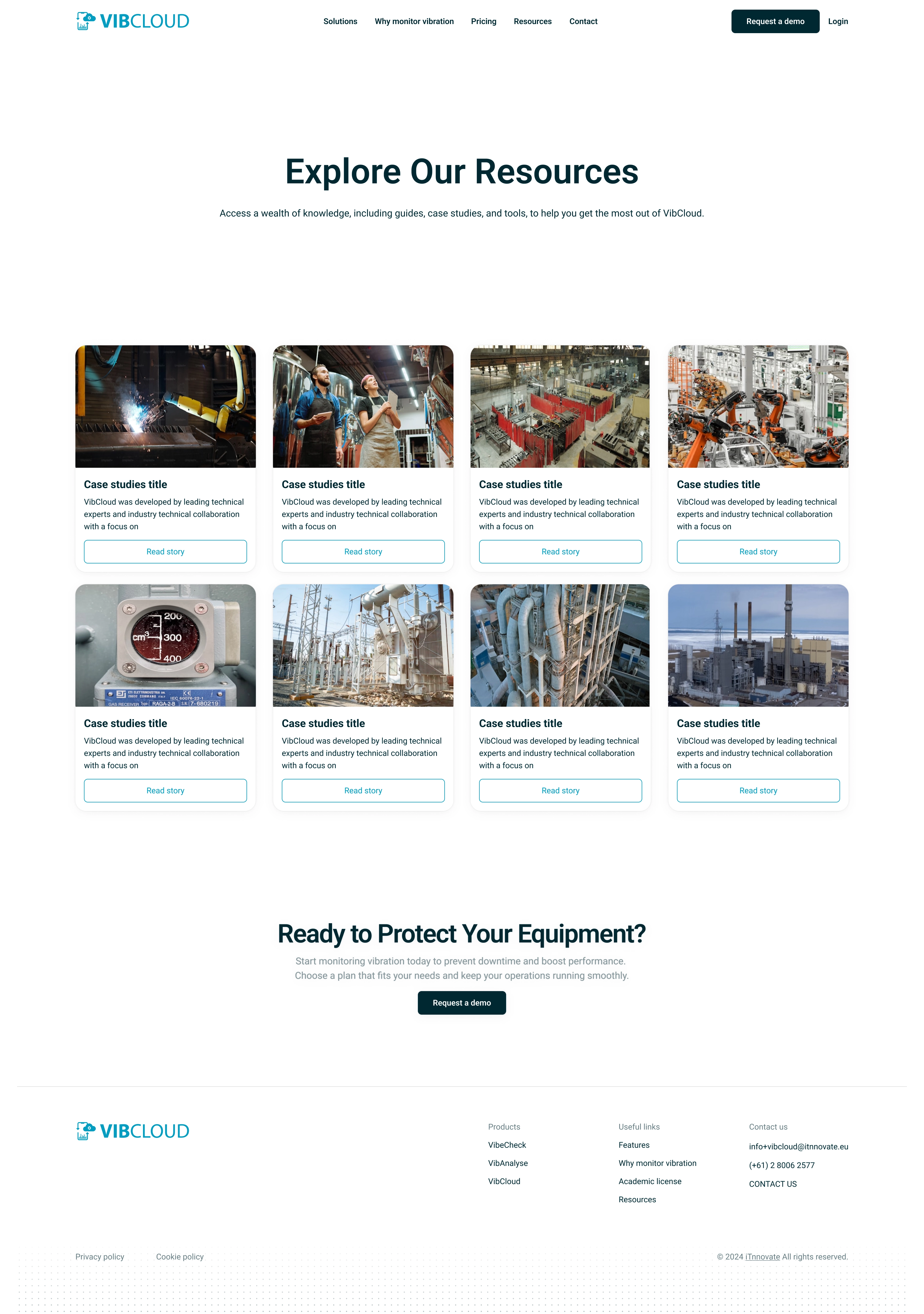 VibCloud resources and documentation library design